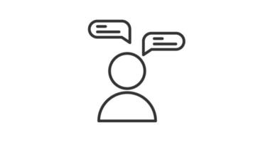 People talking, Communication concept animated icon video