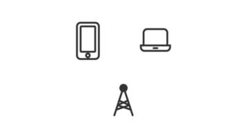 Hotspot, Communication concept animated icon video