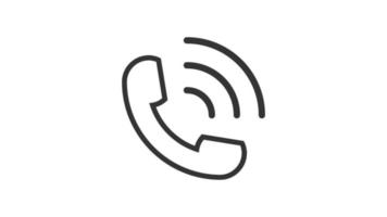 Telephone, Communication concept animated icon video