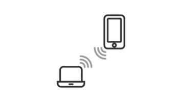 Wifi network, Communication concept animated icon video