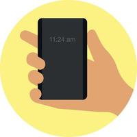 Vector Image Of A Smartphone In A Hand