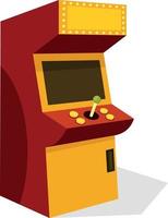 Vector Clip Art Of An Arcade Machine From The 80S