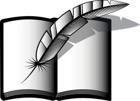 Vector Image Of A Quill And Blank Sheets Of Paper