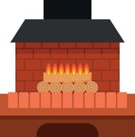 Vector Graphics Of A Fireplace