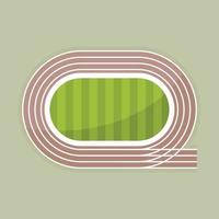 Vector Image Of A Stadium With Athletics Track