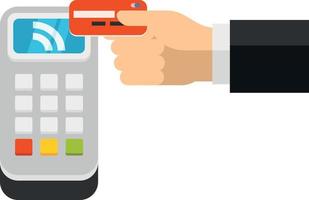 Vector Image Of A Hand Using Credit Card For Payment