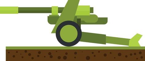 Vector Image Of A Green Cannon