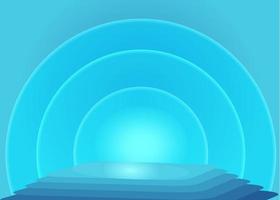 Abstract light blue color stage background vector