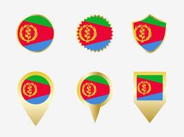 Vector flag set of Eritrea.
