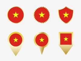 Vector flag set of Vietnam