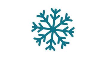 Schneeflocke auf Weiß Hintergrund, Wetter animiert Symbol video