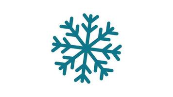 Snowflake on white background, Weather animated icon video