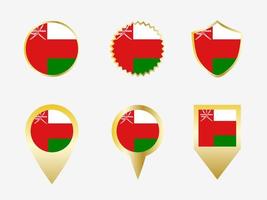 vector bandera conjunto de Omán