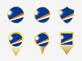 Vector flag set of Marshall Islands