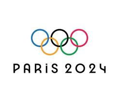 Paris 2024 Olympic Games Official symbol Logo abstract design vector illustration