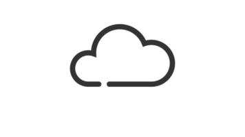 regnig på vit bakgrund, väder animerad ikon video