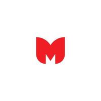 Letter M line logo design vector