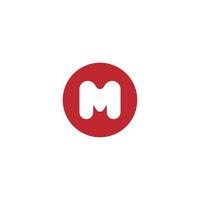 Letter M line logo design vector