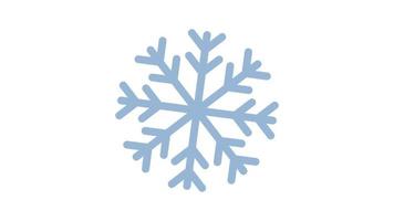 Snowflake on white background, Weather animated icon video