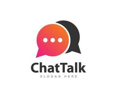 Chat Communication Logo Design Vector Template