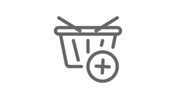 Add Shopping Cart, Online shopping concept animated icon video