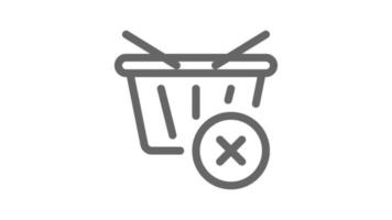 Remove Shopping Cart, Online shopping concept animated icon video