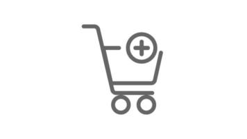 Add Shopping Cart, Online shopping concept animated icon video