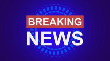 Breaking news background with round circle technology concept. Business and technology news backdrop. Vector illustration.
