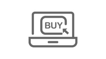 online Einkaufen Anwendung, online Einkaufen Konzept animiert Symbol video