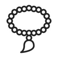 tasbih línea estilo icono vector