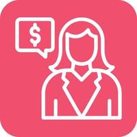 Female Advisor Icon Vector Design
