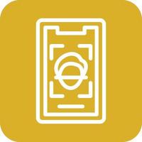 Mobile Face Scan Icon Vector Design