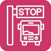 Bus Stop Icon Vector Design