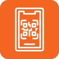 Mobile Qr Code Icon Vector Design