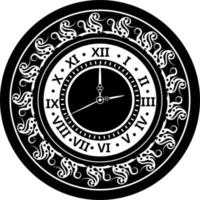 Vector Image Of A Clock With Roman Numbers