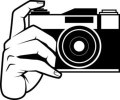 Vector Image Of A Hand Holding A Camera