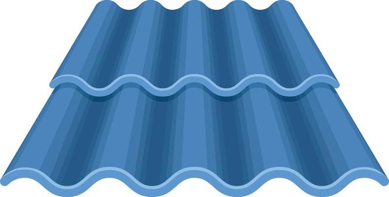 Vector Illustration Of Blue Roof Tiles