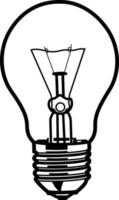 Monochrome Vector Image Of A Light Bulb