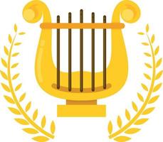 Illustration Of A Lyre, String Instrument vector