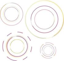 Round Geometric Shapes In Various Colors vector