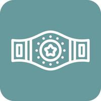 Champion Belt Icon Vector Design