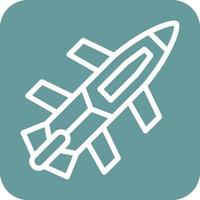 Army Rocket Icon Vector Design