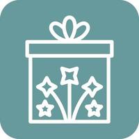 New Year Gift Icon Vector Design