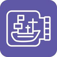 Ship In A Bottle Icon Vector Design