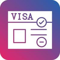 visa icono vector diseño