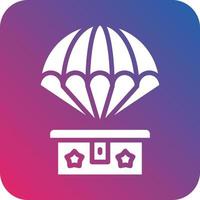 Army Parachute Icon Vector Design