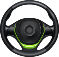 illustration, car steering wheel, realistic 3d icon png