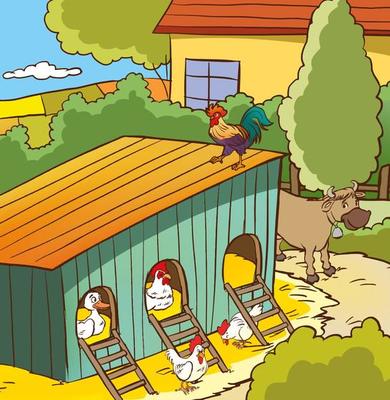 cute farm animals vector illustration