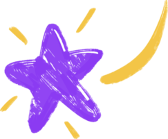 illustration, stars pencil outline effect, hand drawn stars, doodles with pencils png