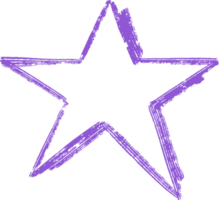 illustration, stars pencil outline effect, hand drawn stars, doodles with pencils png